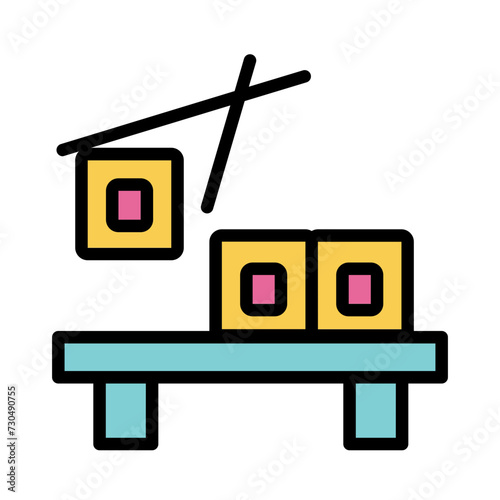 Maki Sushi Food Filled Outline Icon