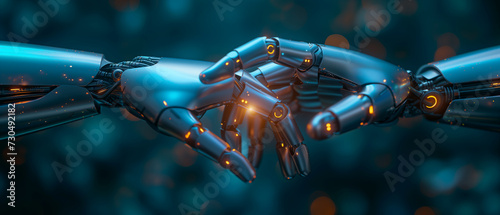 New technologies, Artificial intelligence, world of the future, Robot hands