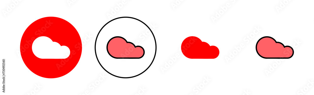 Cloud icon set illustration. cloud sign and symbol Cloud icon set illustration. cloud sign and symbol