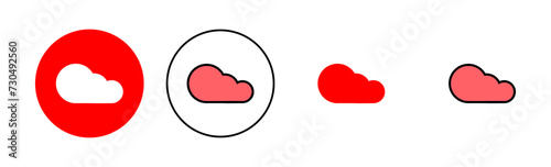 Cloud icon set illustration. cloud sign and symbol
