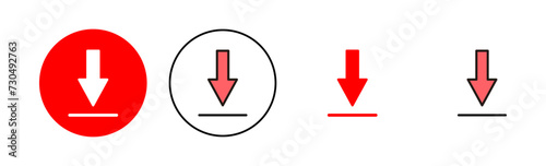 Free Download Download icon set illustration. Download sign and symbol - GFXLoad