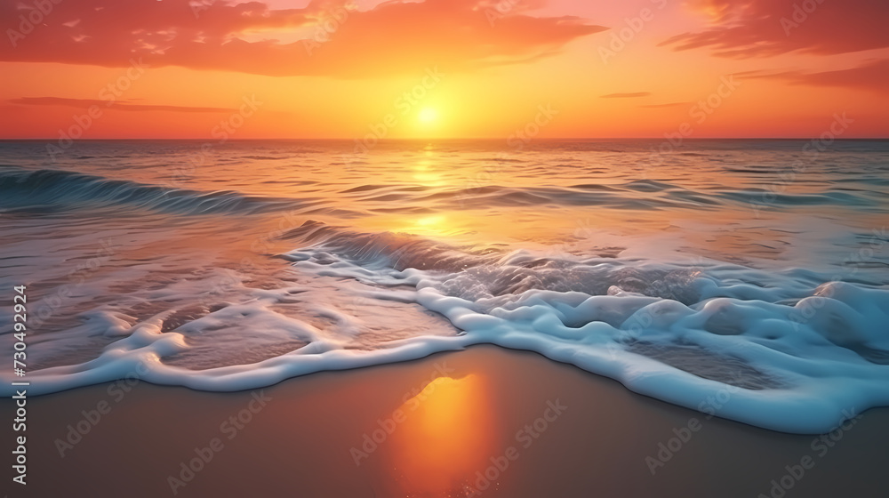 Aerial view of beautiful beach, simple, calm composition in clear blue Aerial view of beautiful beach, simple, calm composition in clear blue