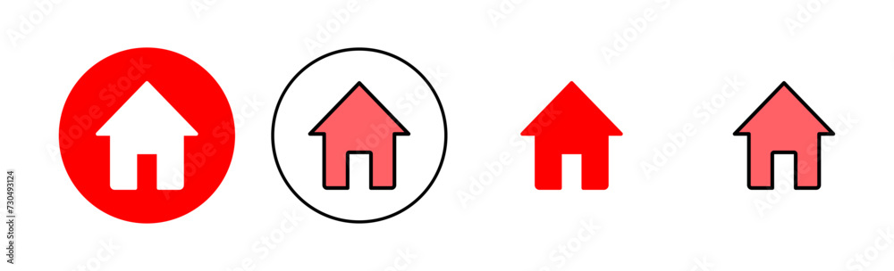 Home icon set illustration. House sign and symbol Home icon set illustration. House sign and symbol