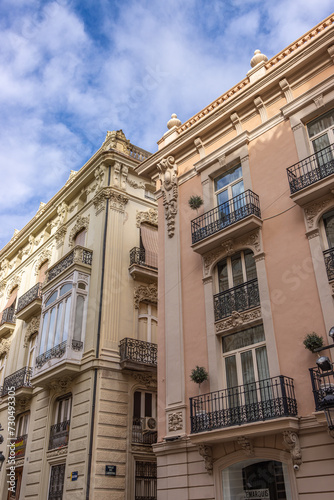 Valencia, Spain - January 4 2024 "Beautiful architecture of old town in Valencia"