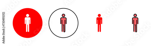 Man icon set illustration. male sign and symbol. human symbol