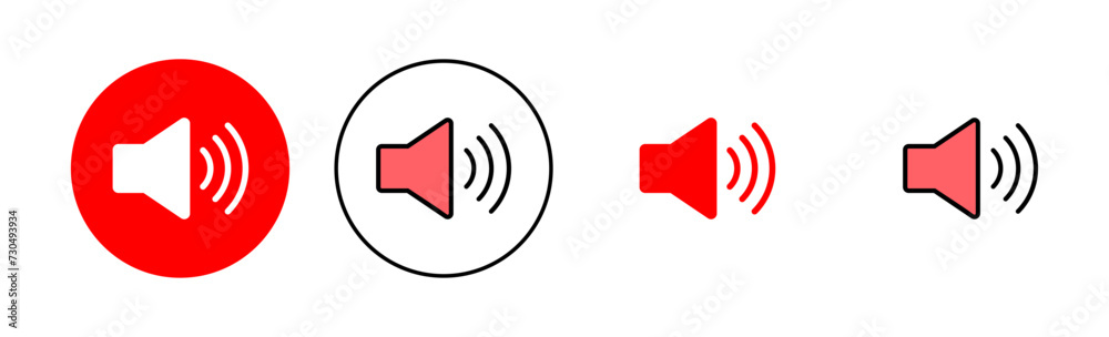 Speaker icon set illustration. volume sign and symbol. loudspeaker icon. sound symbol Speaker icon set illustration. volume sign and symbol. loudspeaker icon. sound symbol