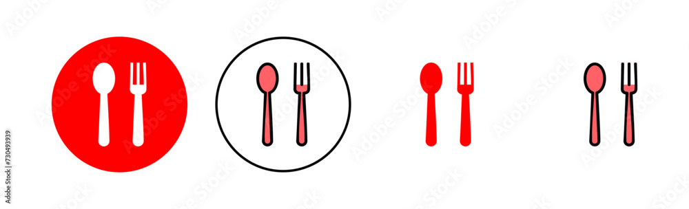 spoon and fork icon set illustration. spoon, fork and knife icon vector. restaurant sign and symbol spoon and fork icon set illustration. spoon, fork and knife icon vector. restaurant sign and symbol