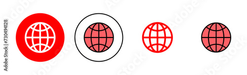 Web icon set illustration. go to web sign and symbol. web click icon. Global search icon