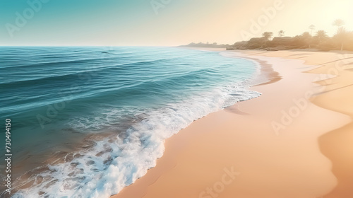 Panoramic natural landscape of beautiful beach