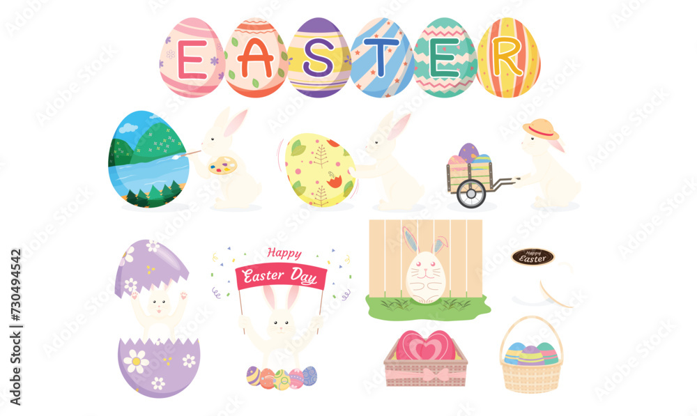 Happy easter egg set group collection easter egg march april month spring time rabbit bunny ear happy easter egg celebration festival event creative gift cartoon character element abstract beautiful Happy easter egg set group collection easter egg march april month spring time rabbit bunny ear happy easter egg celebration festival event creative gift cartoon character element abstract beautiful