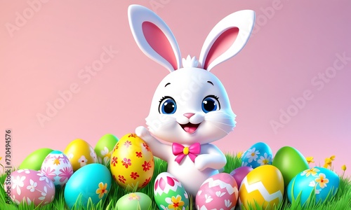 easter background  cute bunny  easter eggs  happy easter  easter wallpaper