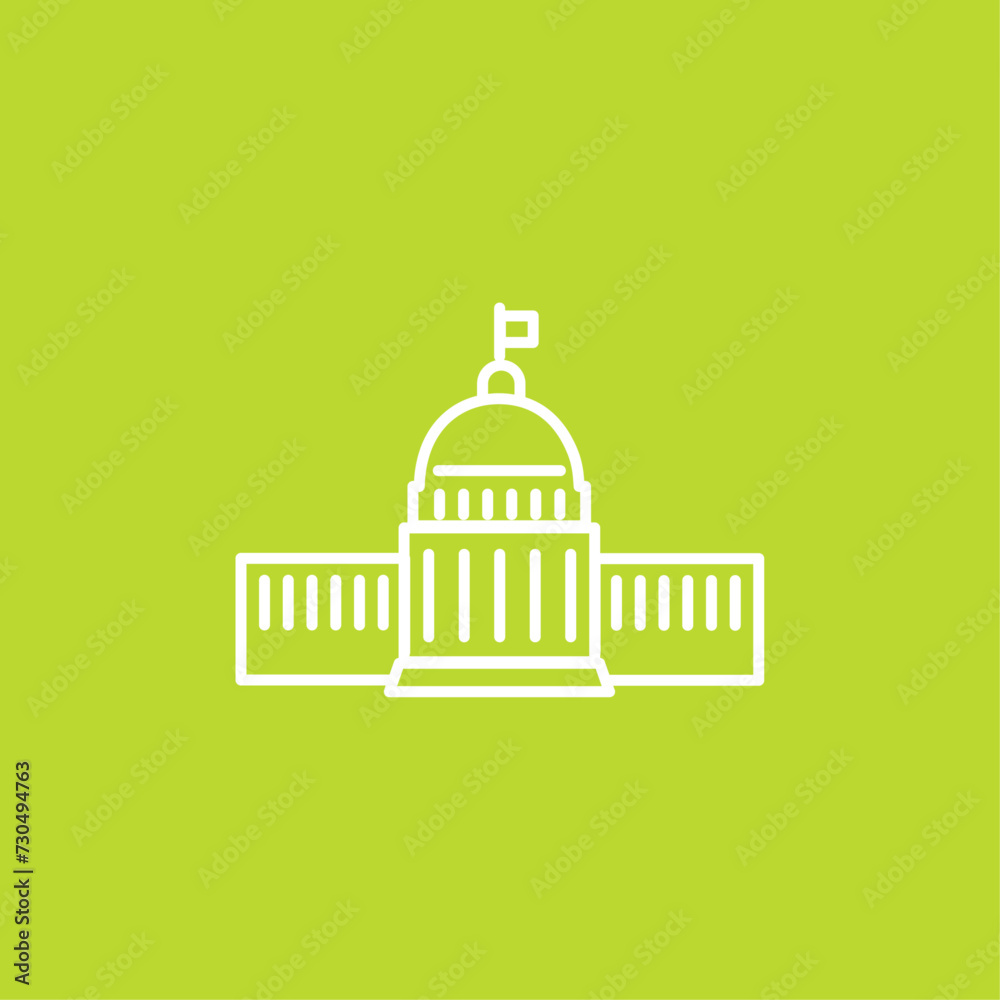 The Capitol Washington DC flat vector design