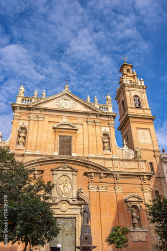 Valencia  Spain - January 4 2024  Beautiful architecture of old town in Valencia 