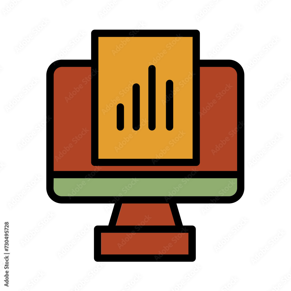 Digital Analytics Online Filled Outline Icon Digital Analytics Online Filled Outline Icon