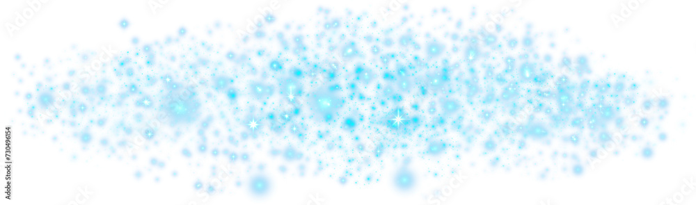 blue glittering dust with stars on a transparent background blue glittering dust with stars on a transparent background