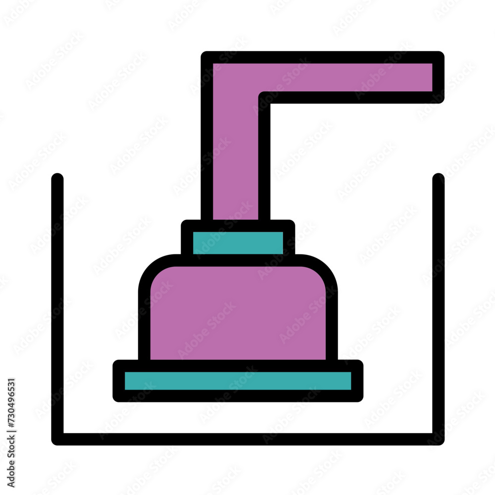 Pump Drain Water Filled Outline Icon Pump Drain Water Filled Outline Icon