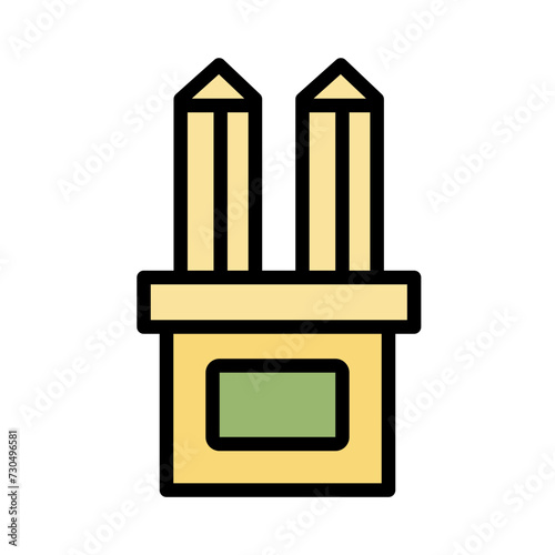 Geometry Box Pencil Filled Outline Icon