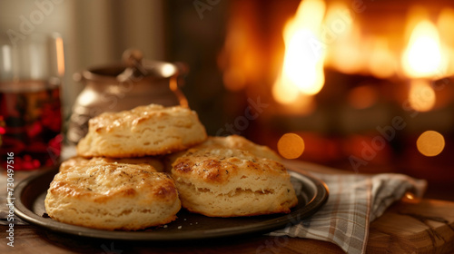 The crackling fireplace sets the scene for these goldenbrown biscuits crispy on the outside and fluffy on the inside.