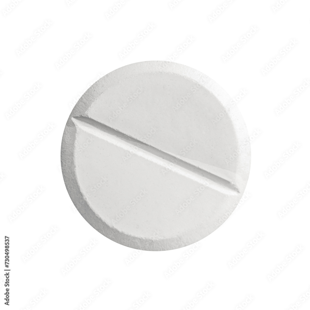 White pills isolated on white White pills isolated on white