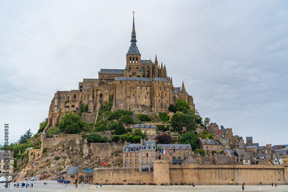 Mont Saint Michel, an UNESCO island in Normandy, France