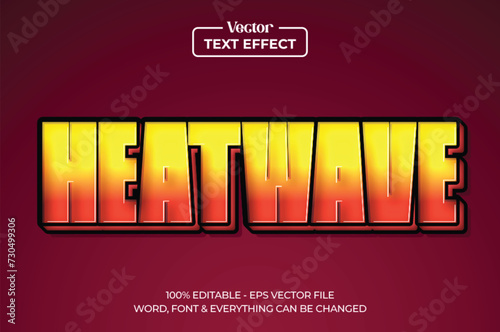 Fire burning heatwave editable text effect premium vector