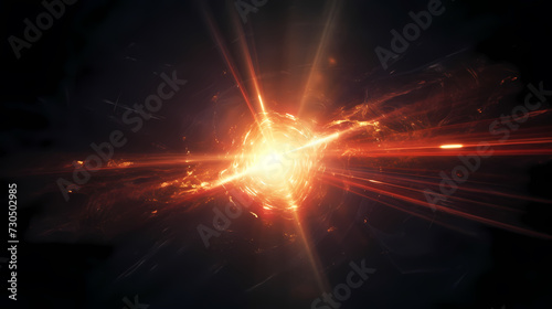 Cosmic illustration showing vibrant cosmic background © jiejie