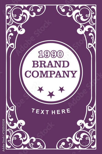 Sticker design with an antique concept for product label needs