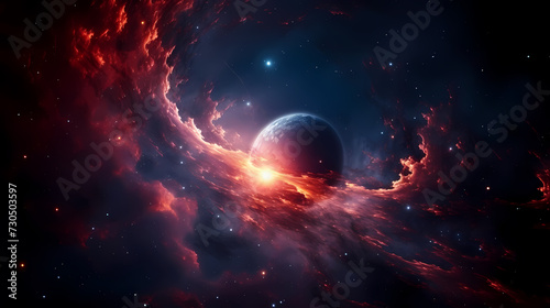 Cosmic illustration showing vibrant cosmic background