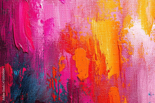 Abstract paint with colorfu...