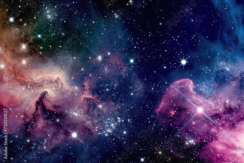 Cosmic background with star...