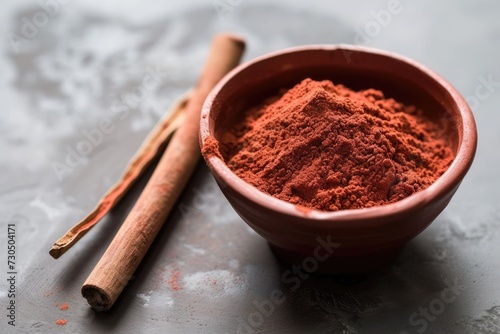 Ayurvedic herbal skin care red sandalwood powder bowl