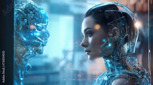 AI research focused on developing robots and cyborgs through 3D rendering  aimed at enhancing the future of human life.