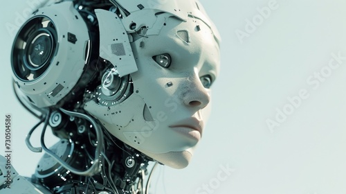 AI research focused on developing robots and cyborgs through 3D rendering, aimed at enhancing the future of human life. © OLGA