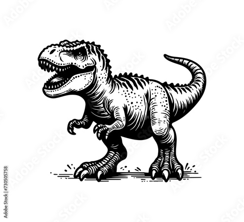 trex hand drawn vector illustration graphic asset