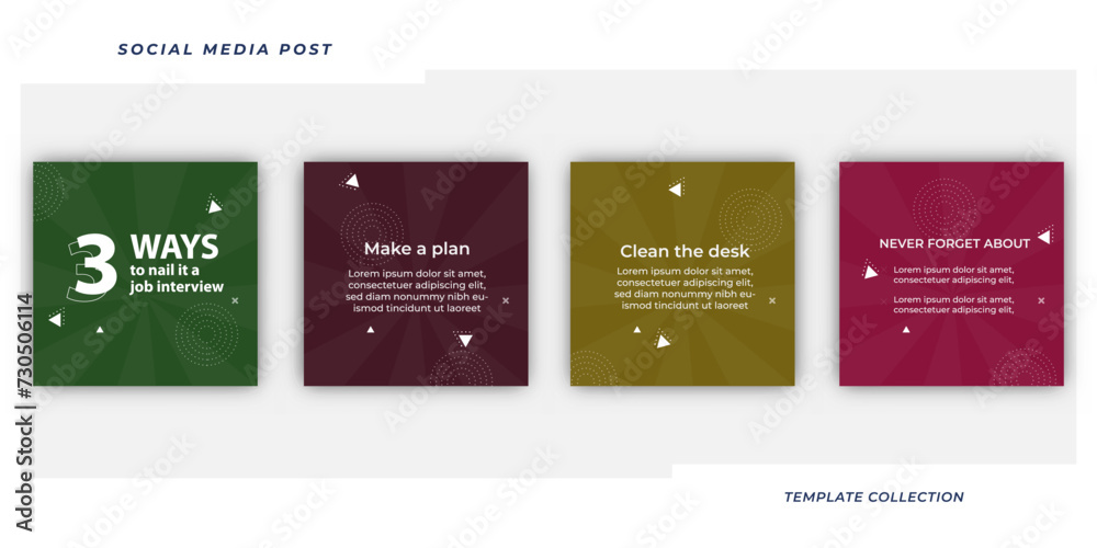Tips social media tutorial, tips, post banner layout template background design element