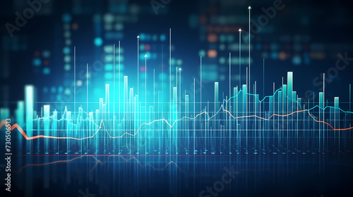 Stock market abstract background, economic and infographic concept