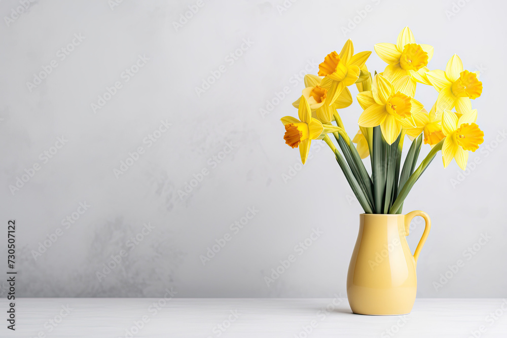 Daffodils with room for text created with Generative AI technology
