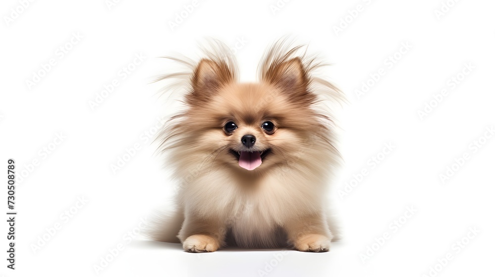 Funny dog isolated on white --ar 16:9