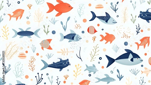 water ocean animals pattern background design