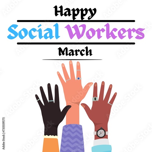 Social Work month is observed every year in March, in recognition of the contributions of social workers to society. illustration © Muhammad