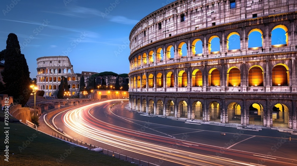 The Colosseum located in Rome.