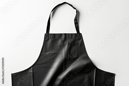 White background with solitary black apron photo