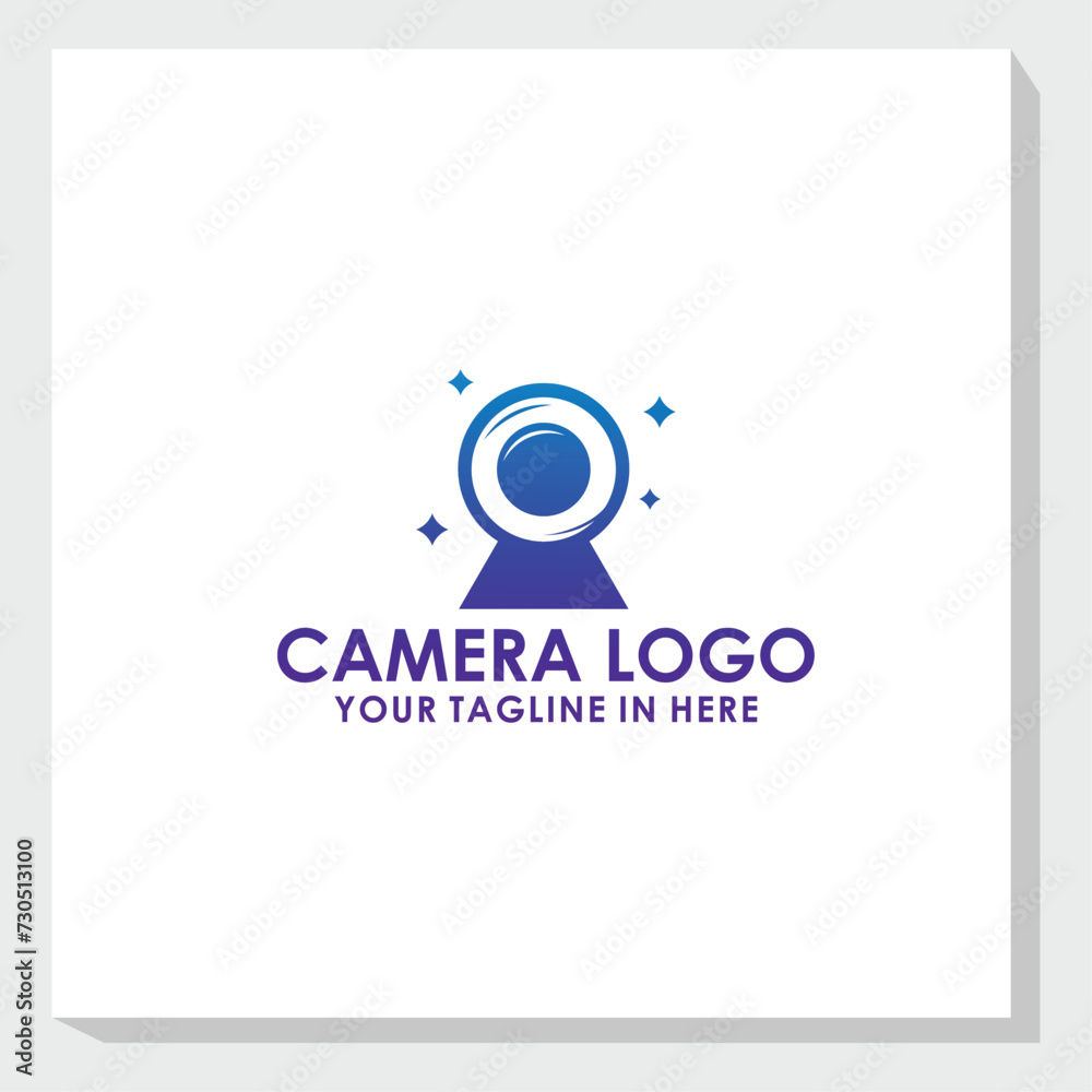 Obraz premium simple camera logo design vector, photography logo inspiration, technology brand identity
