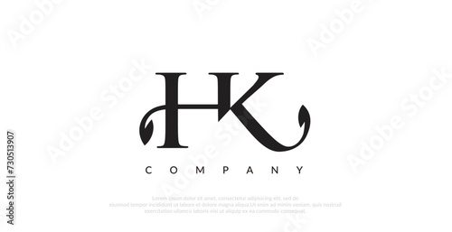 Initial HK Logo Design Vector 