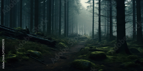 Misty Fairytale Forest  A Mysterious Path Through the Foggy Woods