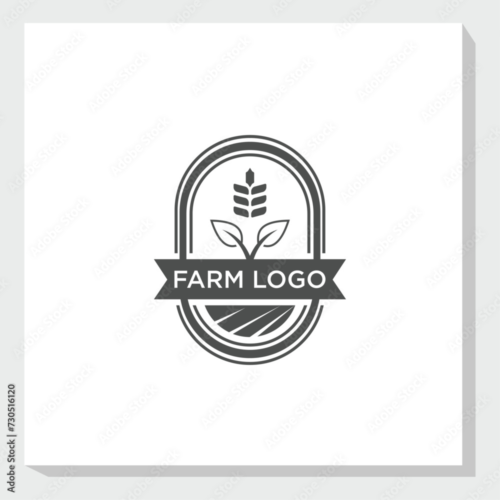 farm vintage logo design vector, agriculture logo inspiration