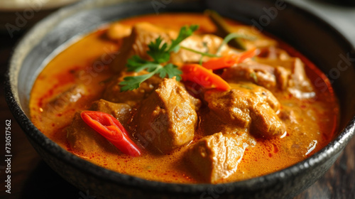 Aromatic and bold this y curry boasts a mouthwatering blend of tender meats delicate vegetables and a generous amount of heat for a truly satisfying dining experience.