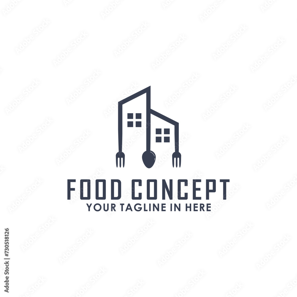 restaurant logo design vector, food logo inspiration