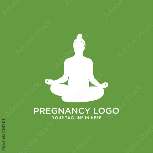 pregnant yoga logo design concept, medical and health logo inspiration