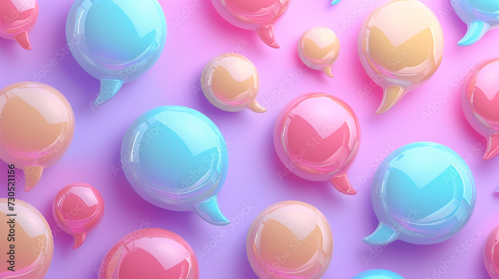 AI art, colorful speech bubble background AI art, colorful speech bubble background